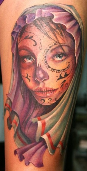 day of dead girl tattoo design. day of dead girl tattoo. Day of the dead Girl; Day of the dead Girl