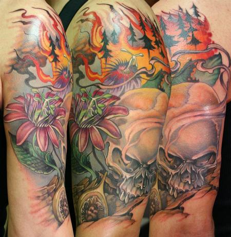 Teresa Sharpe - forest fire tattoo
