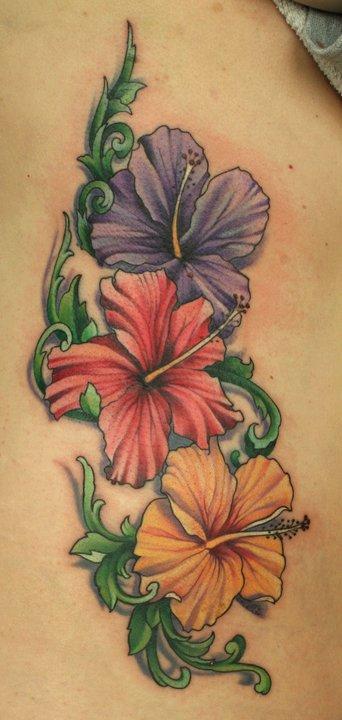 Teresa Sharpe - hibiscus tattoo 