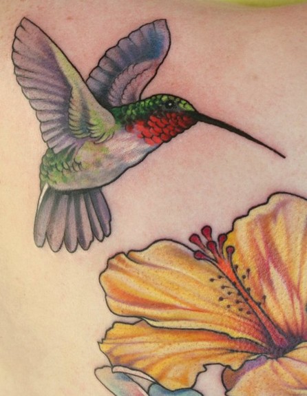 Teresa Sharpe - A detail of the humming bird.