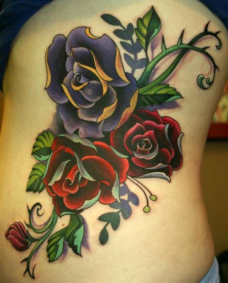 This is a cover up of some old tropical flowers that had not been executed