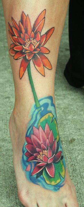 Teresa Sharpe - water lily tattoo