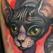 Tattoos - Hairless Sphynx Cat Tattoo - 64334