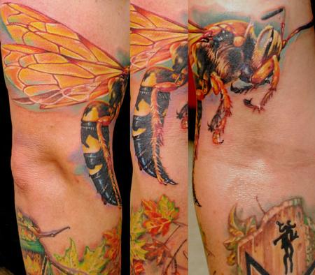 Andy Chambers - Realistic Bee Tattoo