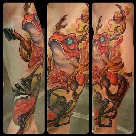Andy Chambers - Frog Collaboration Tattoo
