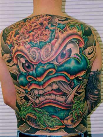 tiger face tattoo. Hannya Mask Tattoo, Japanese