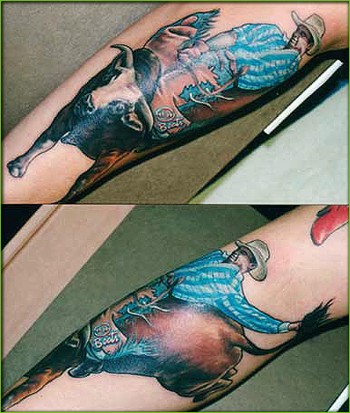 Shane ONeill - Bull Rider Tattoo