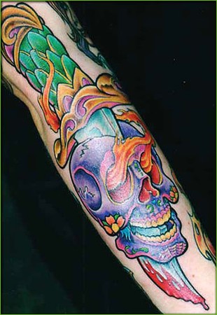 Shane ONeill - Dagger Skull Tattoo