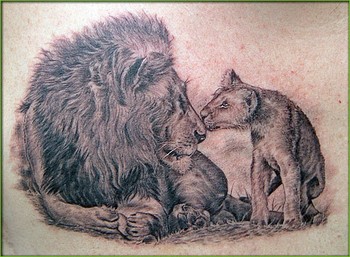 Shane ONeill - Lion and Cub Tattoo