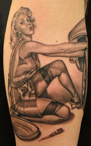 Looking for unique  Tattoos? Mechanic Pinup Tattoo