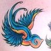 Tattoos - Swallows with Heart Tattoo - 34806