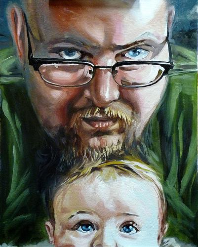 Damon Conklin - Father and Son Painting