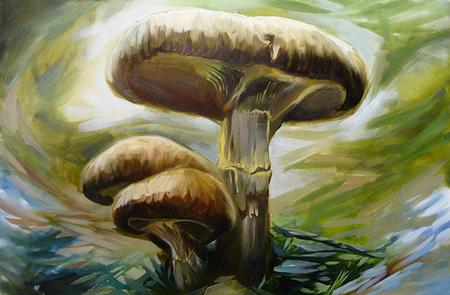 Damon Conklin - Mushrooms Painting