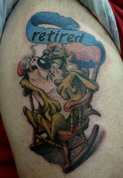taz tattoos. Retired Taz Tattoo