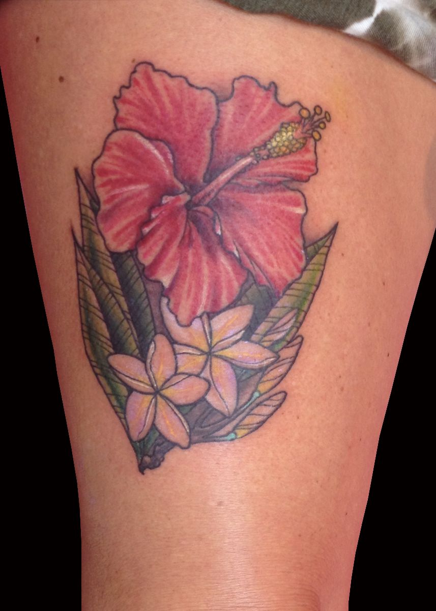 hibiscus amp 2 plumeria by trevor kennedy sweet trade tattoo hibiscus amp 2 plumeria by trevor kennedy sweet trade tattoo
