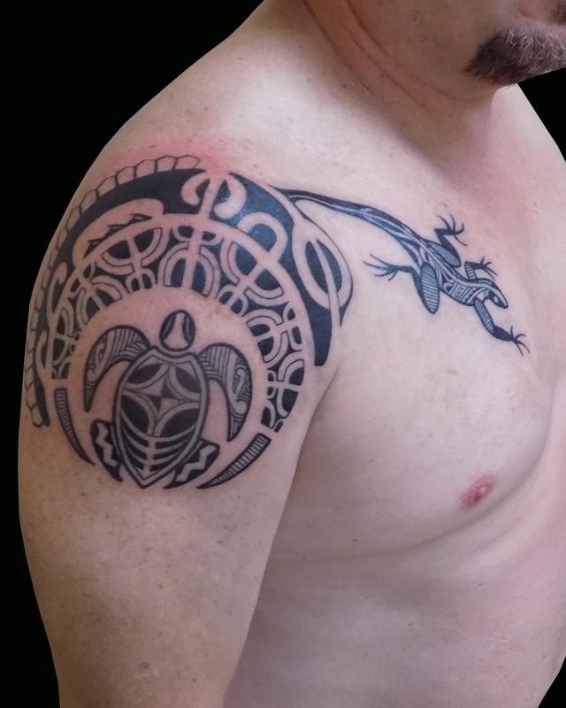 polynesian amp gecko by trevor kennedy tattoos polynesian amp gecko by trevor kennedy tattoos