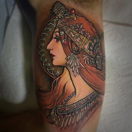 Tattoos - Mucha-inspired - 100440