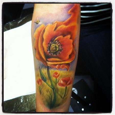 Tattoos - freehand poppy - 71803
