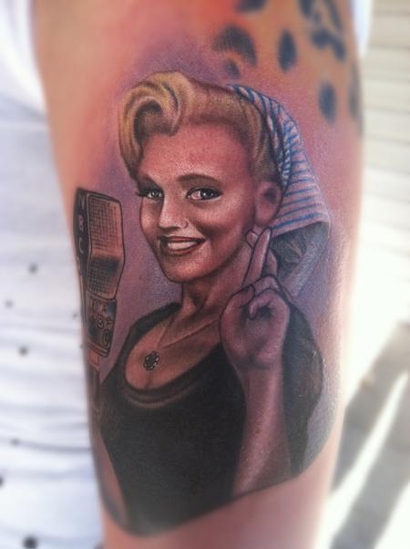 Tattoos - marilyn monroe portrait by johnny smith - 68417