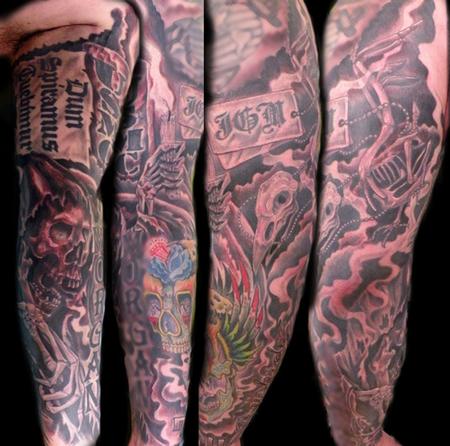 Grim Reaper Sleeve Tattoo