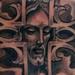 tattoo galleries/ - Black and Gray Jesus with Cross - 53281