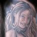 tattoo galleries/ - Black and Gray School girl with flash drive - 53525