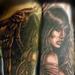 tattoo galleries/ - black and gray angel half sleeve