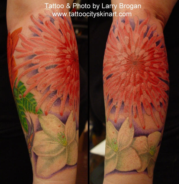 Larry Brogan - Floral half sleeve