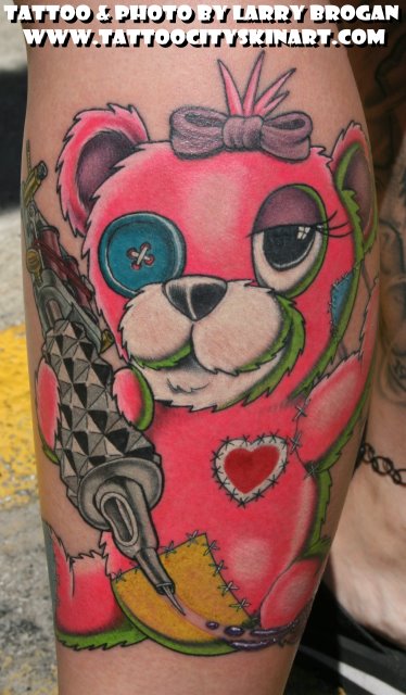 Larry Brogan - Pink Tattooing Teddy Bear