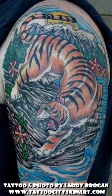 cherry blossom tattoo sleeve. Larry Brogan Tattoos?