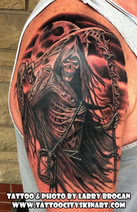 Grim Reaper Sleeve Tattoo