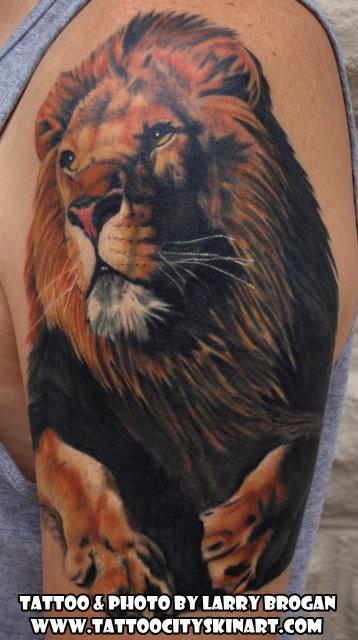 Paradise Artist Retreat : Tattoos : Larry Brogan : Lion, King of the jungle