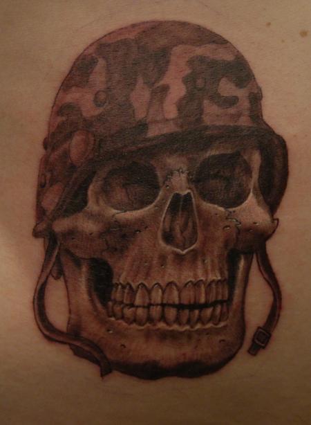 Tattoos - Army Skull - 104121