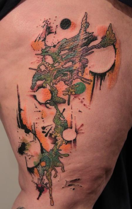 Gene Coffey - Abstract Leg Tattoo
