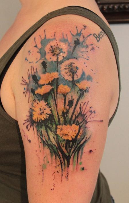 Gene Coffey Dandelion Tattoo