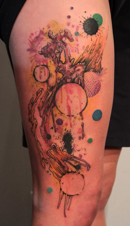 Gene Coffey - Abstract Leg Tattoo Addition