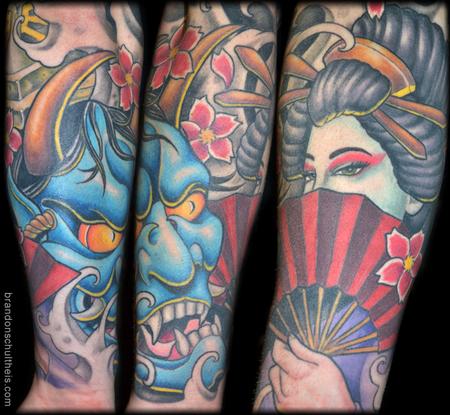 Tattoos Japanese Sleeve Lower Arm click to view large image