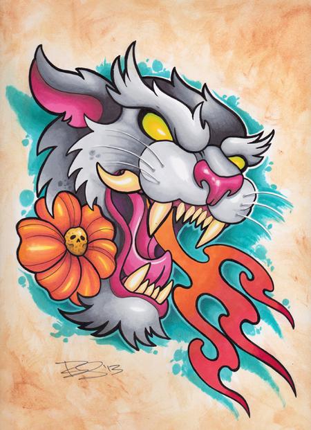 Tattoos - Panther Head - 87260