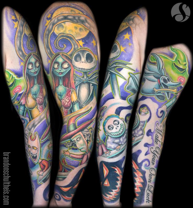 nightmare before christmas sleeve by brandon schultheis sally tattoos from the nightmare before christmas