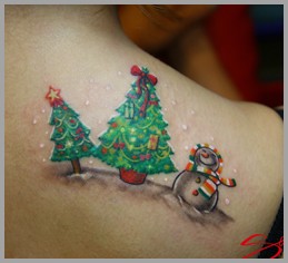 Tattoos - SangLee Kang - Christmas Tattoo
