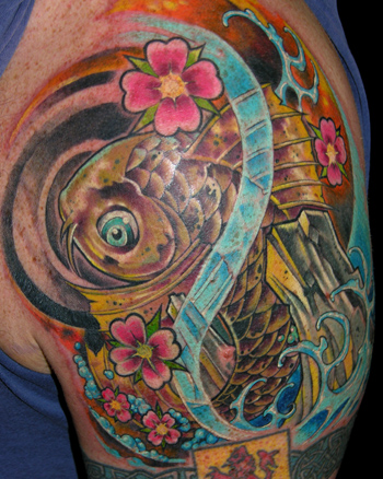 japanese art tattoos. japanese koi tattoos.