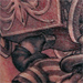 tattoo galleries/ - Bulldog riding a circus wagon