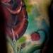 tattoo galleries/ - red roses and yellow butterflies