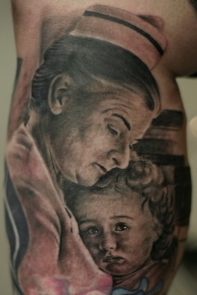 Remis Tattoo - Black and Grey Portrait tattoo