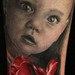 Tattoos - Black and Gray Portrait with Red Rose Tattoo - 51139