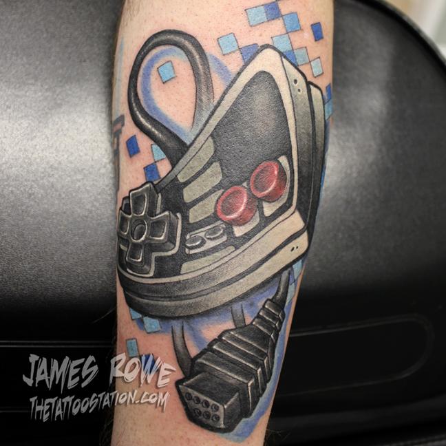 nintendo controller by james rowe tattoonow nintendo controller by james rowe tattoonow