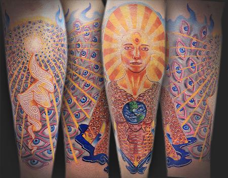 Tattoos - Alex Gray Half Leg Sleeve - 61702