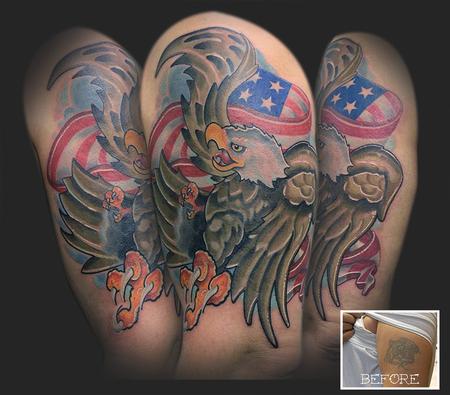 Tattoos - Bald Eagle Cover Up - 61938