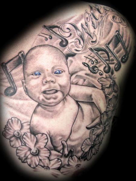 Tattoos - Baby with Music Notes - 60742