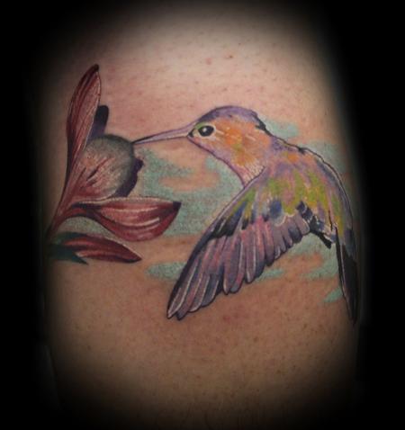 Tattoos - Hummingbird Drinking - 60752